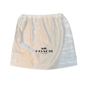 Coach Drawstring Dust Bag Large Silky White
